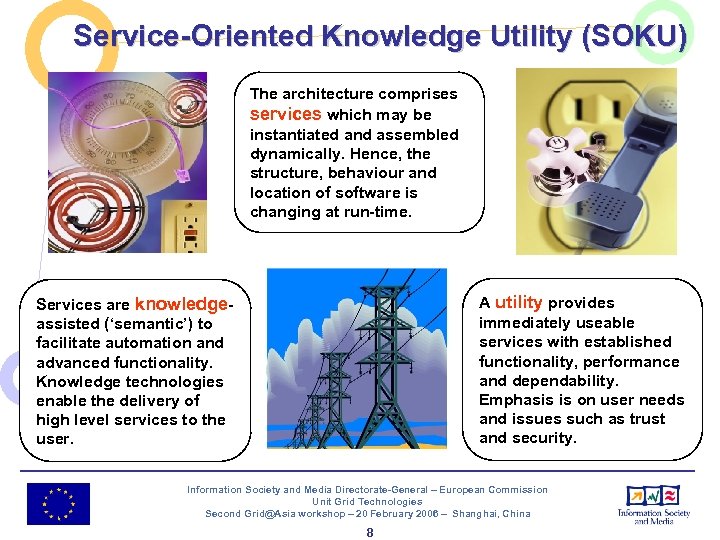 Service-Oriented Knowledge Utility (SOKU) The architecture comprises services which may be instantiated and assembled