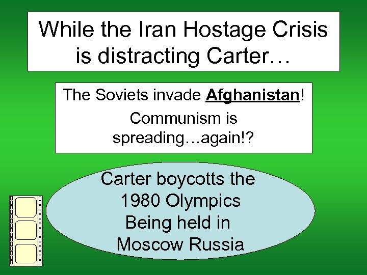 While the Iran Hostage Crisis is distracting Carter… The Soviets invade Afghanistan! Communism is