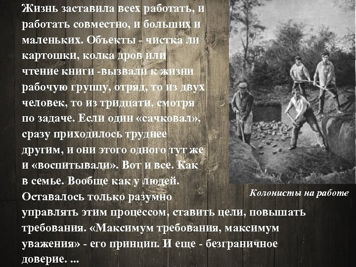 Жизнь заставила всех работать, и работать совместно, и больших и маленьких. Объекты - чистка