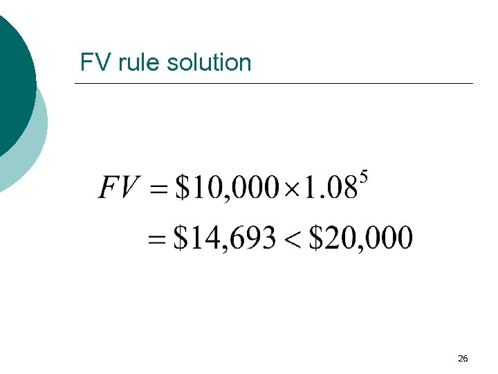 FV rule solution 26 