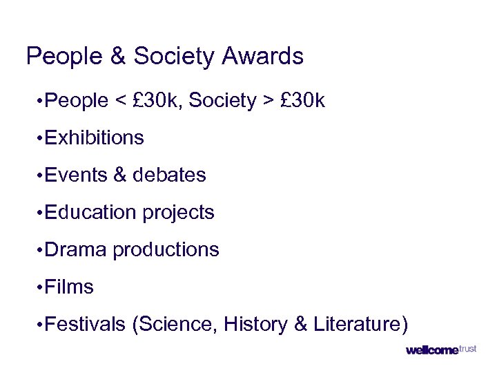 People & Society Awards • People < £ 30 k, Society > £ 30