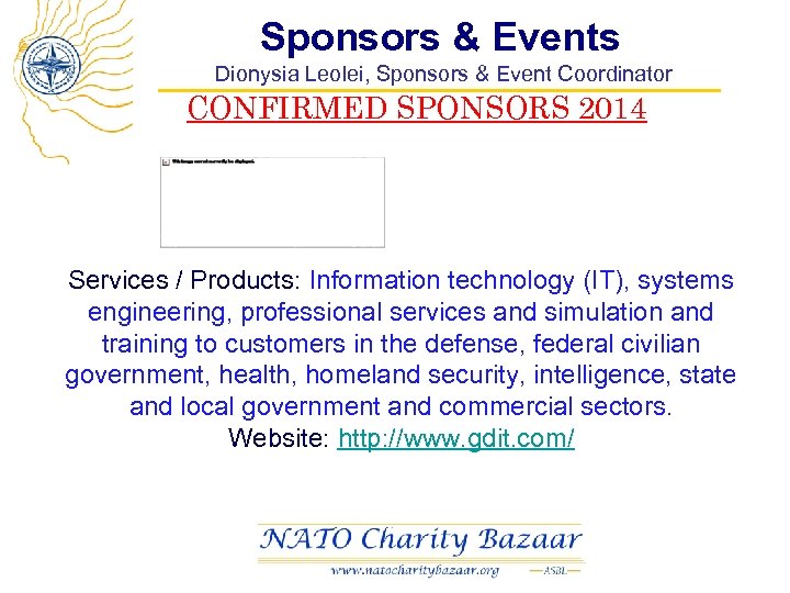 Sponsors & Events Dionysia Leolei, Sponsors & Event Coordinator CONFIRMED SPONSORS 2014 Services /