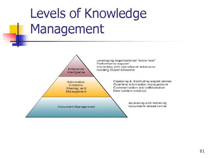 Levels of Knowledge Management 61 