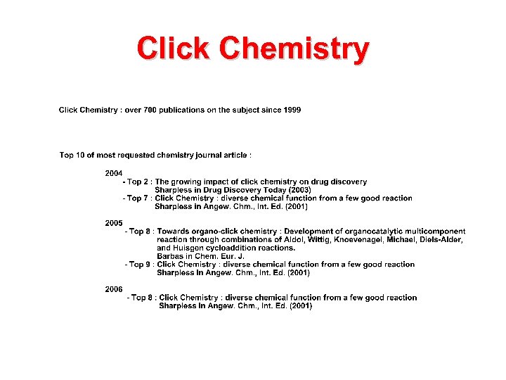 Click Chemistry 