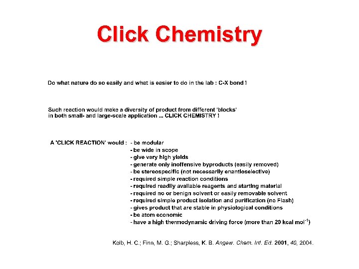 Click Chemistry 