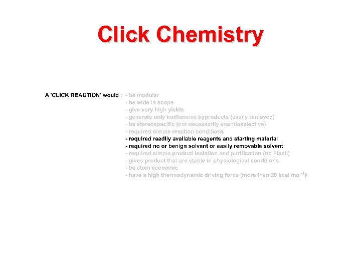 Click Chemistry 