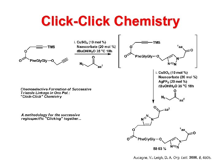 Click-Click Chemistry 