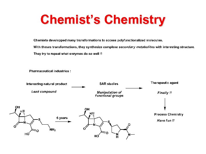 Chemist’s Chemistry 