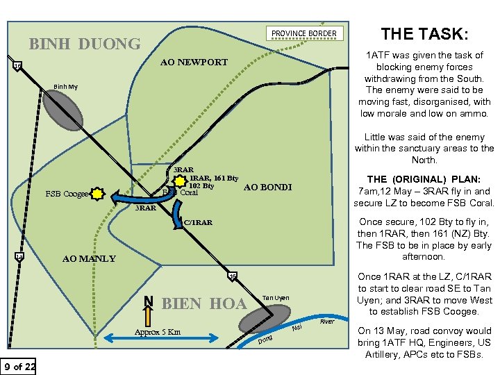 PROVINCE BORDER BINH DUONG 1 ATF was given the task of blocking enemy forces