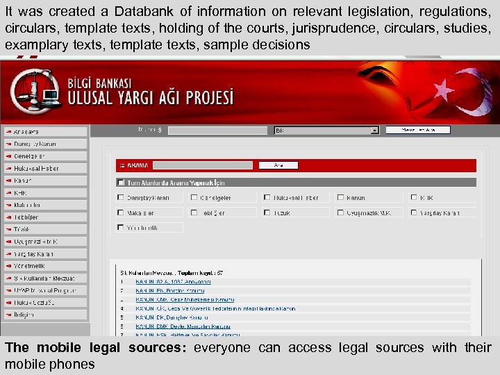 It was created a Databank of information on relevant legislation, regulations, circulars, template texts,