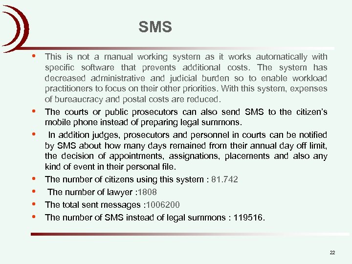 SMS • • This is not a manual working system as it works automatically