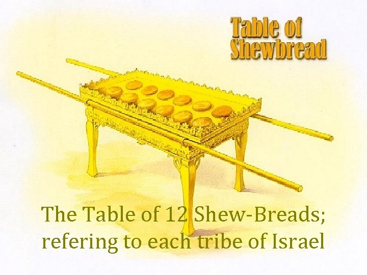 The Table of 12 Shew-Breads; refering to each tribe of Israel 