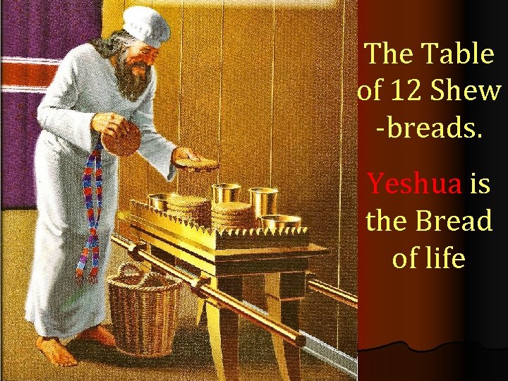 The Table of 12 Shew -breads. Yeshua is the Bread of life 