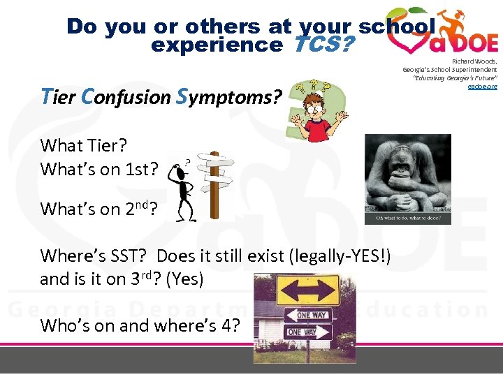 Do you or others at your school experience TCS? Tier Confusion Symptoms? What Tier?
