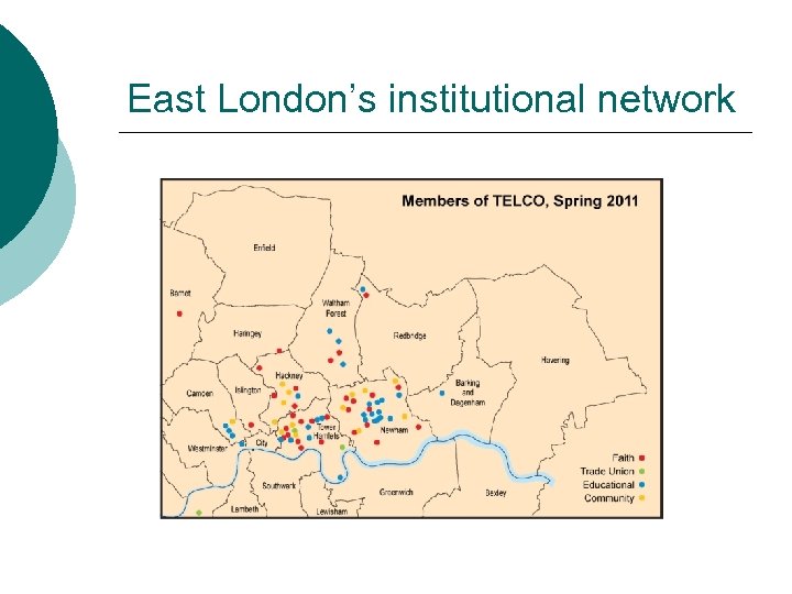 East London’s institutional network 