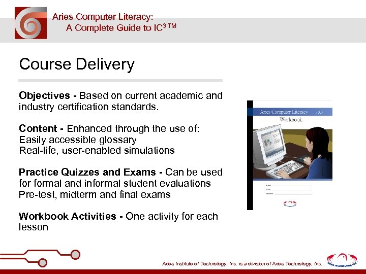 Aries Computer Literacy: A Complete Guide to IC 3 TM Course Delivery Objectives -