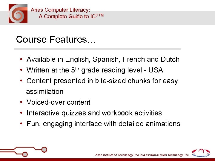 Aries Computer Literacy: A Complete Guide to IC 3 TM Course Features… • Available