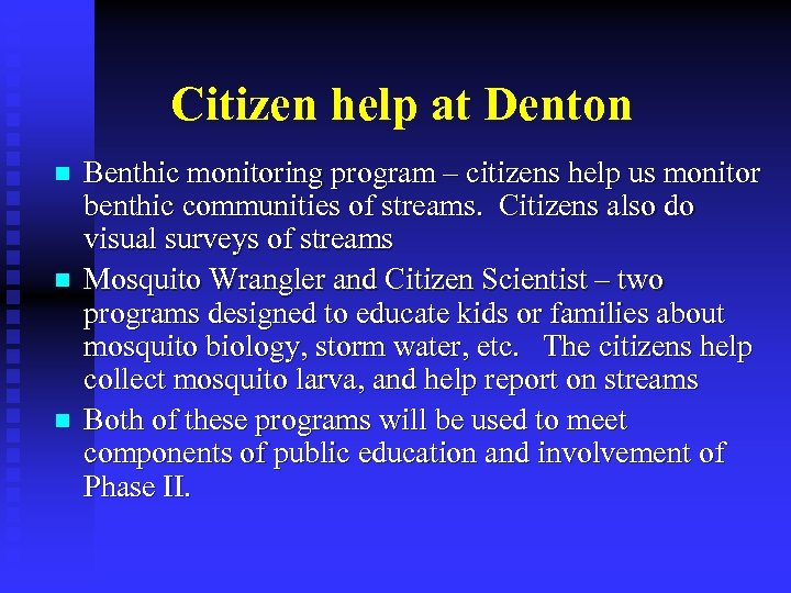 Citizen help at Denton n Benthic monitoring program – citizens help us monitor benthic