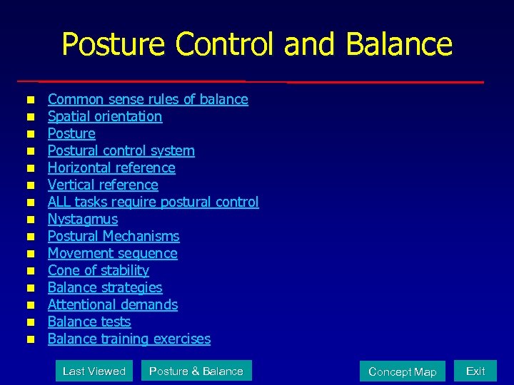 Posture Control and Balance n n n n Common sense rules of balance Spatial
