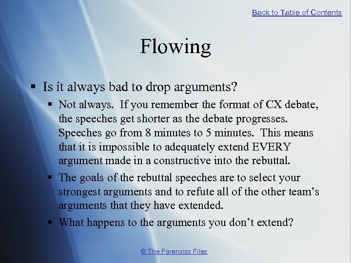 Back to Table of Contents Flowing § Is it always bad to drop arguments?