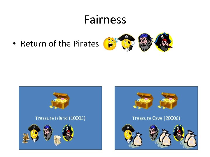 Fairness • Return of the Pirates Treasure Island (1000£) Treasure Cave (2000£) 