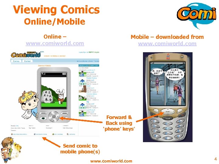 Viewing Comics Online/Mobile Online – www. comiworld. com Mobile – downloaded from www. comiworld.