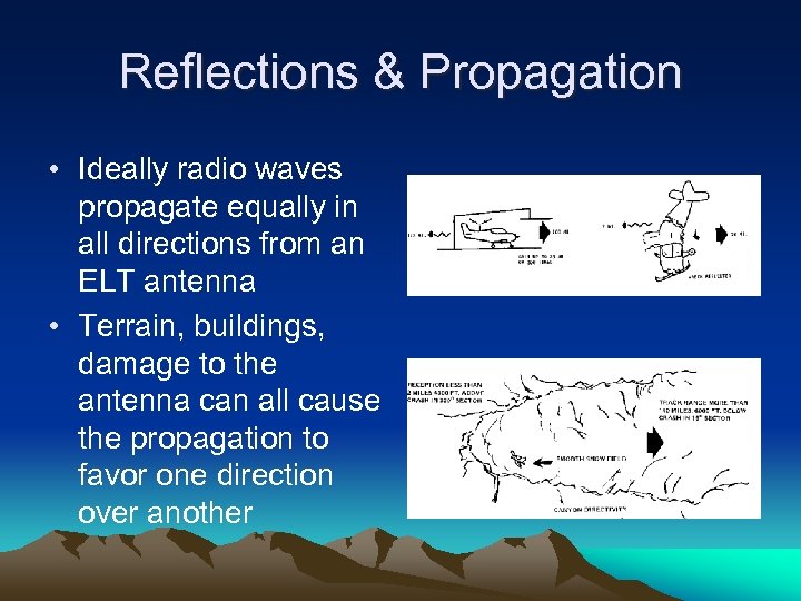 Reflections & Propagation • Ideally radio waves propagate equally in all directions from an