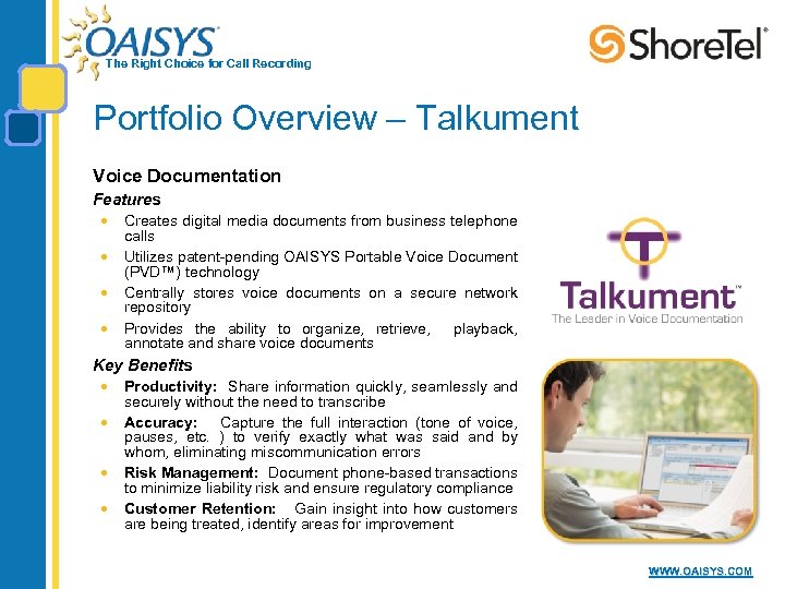 The Right Choice for Call Recording Portfolio Overview – Talkument Voice Documentation Features Creates