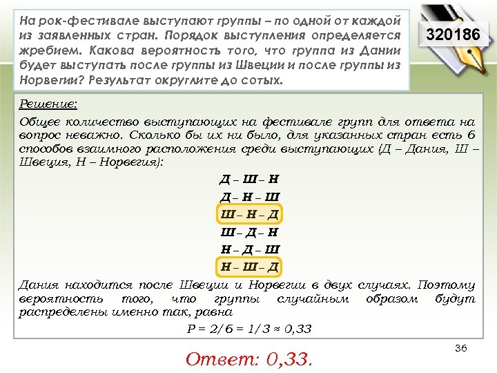 На рок-фестивале выступают группы – по одной от каждой из заявленных стран. Порядок выступления