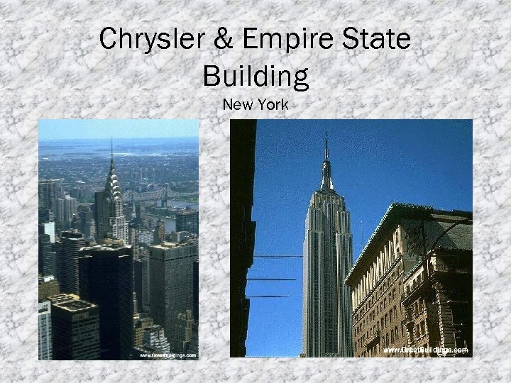 Chrysler & Empire State Building New York 