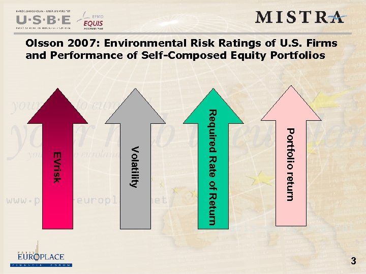 Olsson 2007: Environmental Risk Ratings of U. S. Firms and Performance of Self-Composed Equity