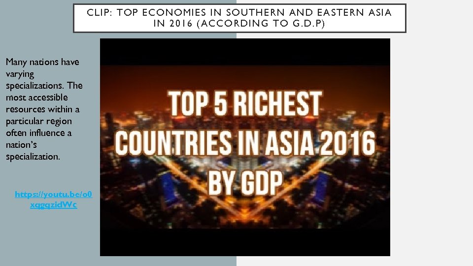 CLIP: TOP ECO NOMIES IN SOUTHERN AND EAST ERN AS IA IN 2016 (