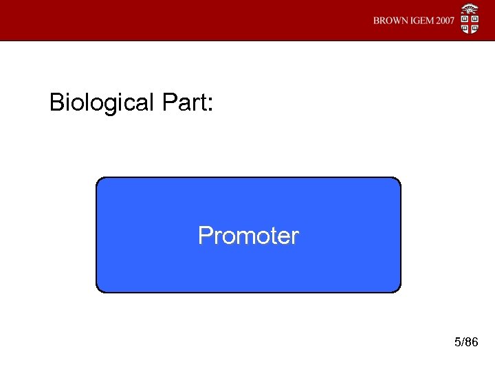 Biological Part: Promoter 5/86 