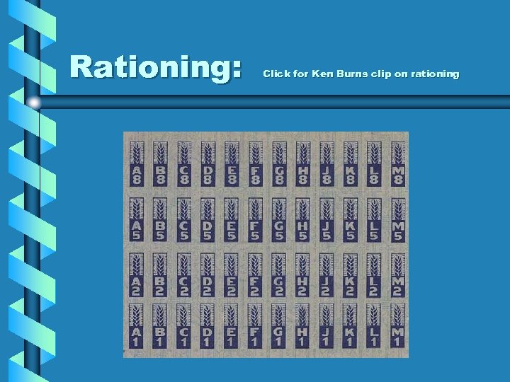Rationing: Click for Ken Burns clip on rationing 