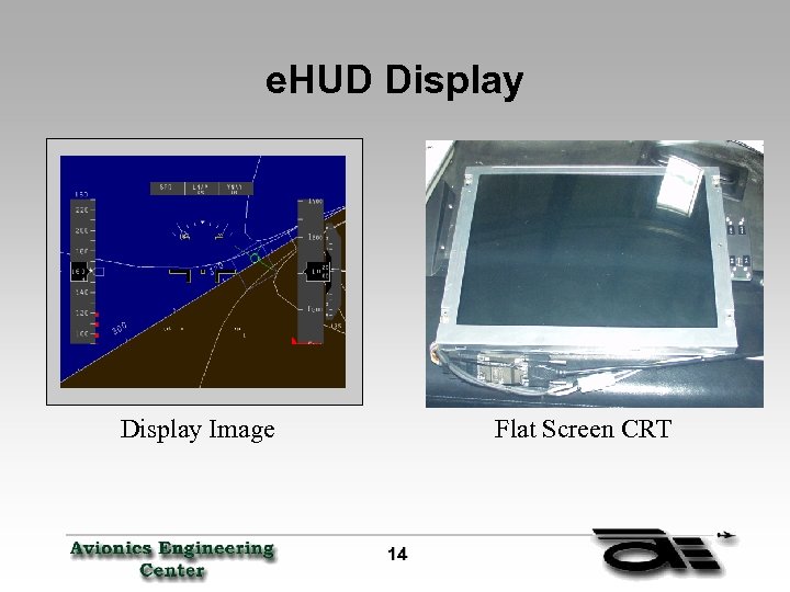 e. HUD Display Image Flat Screen CRT 14 