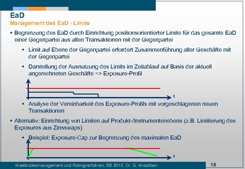 Ea. D Management des Ea. D - Limite § Begrenzung des Ea. D durch