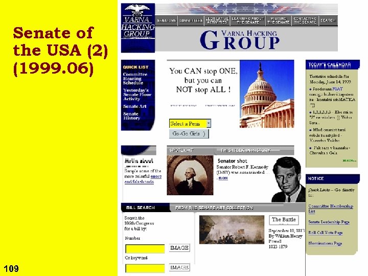 Senate of the USA (2) (1999. 06) 109 Copyright © 2005 M. E. Kabay.