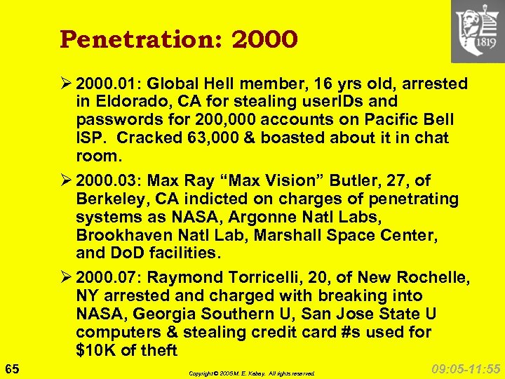 Penetration: 2000 Ø 2000. 01: Global Hell member, 16 yrs old, arrested in Eldorado,