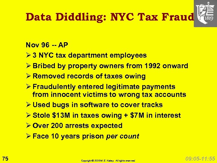 Data Diddling: NYC Tax Fraud Nov 96 -- AP Ø 3 NYC tax department