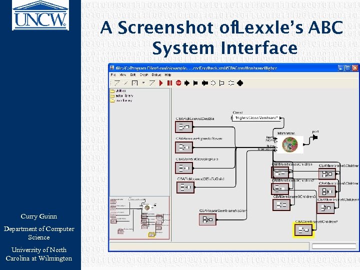 A Screenshot of. Lexxle’s ABC System Interface Curry Guinn Department of Computer Science University