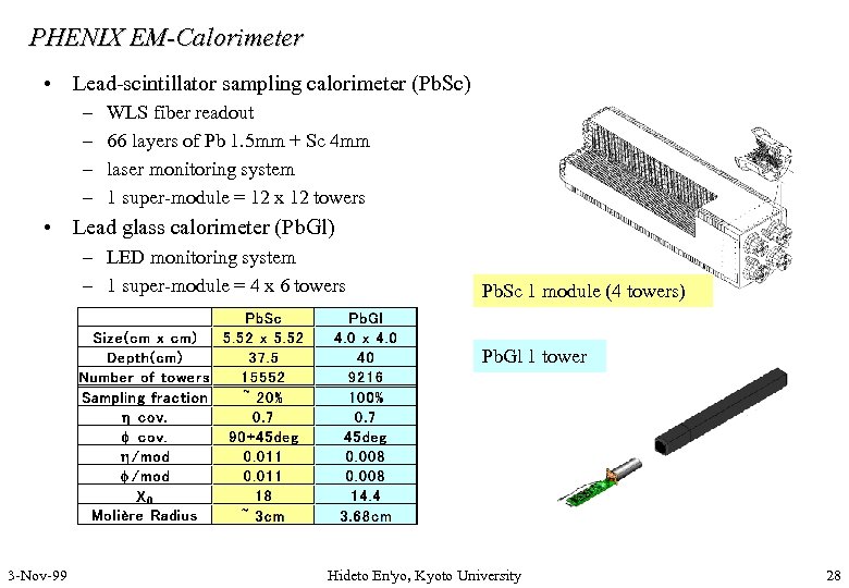 PHENIX EM-Calorimeter • Lead-scintillator sampling calorimeter (Pb. Sc) – – WLS fiber readout 66