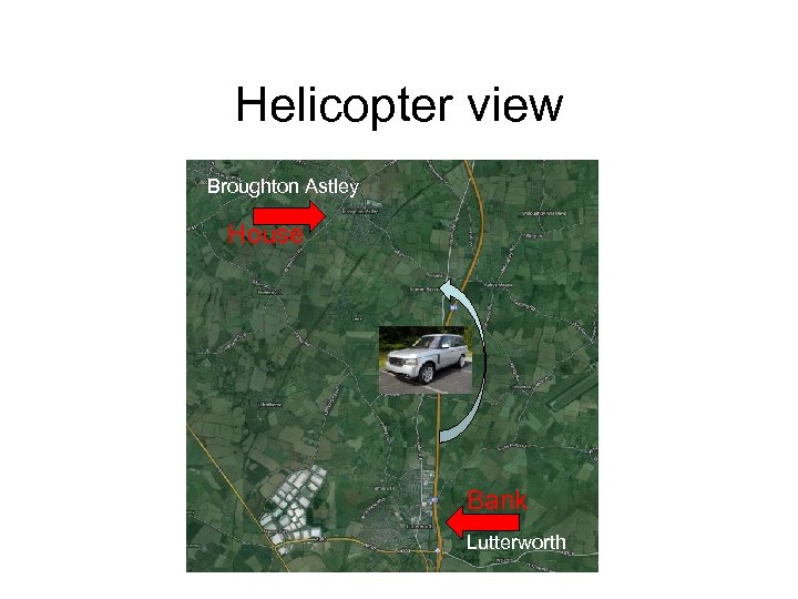 Helicopter view Broughton Astley House Bank Lutterworth 