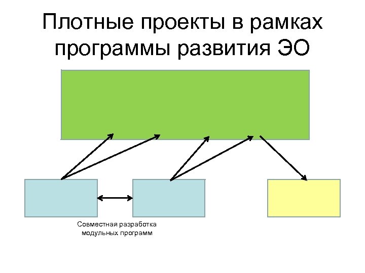 Плотные проекты в рамках программы развития ЭО Совместная разработка модульных программ 