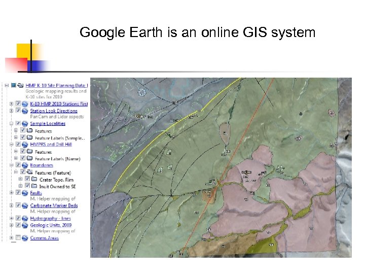 Google Earth is an online GIS system 