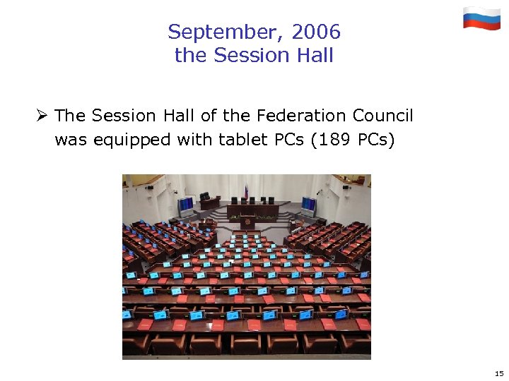 September, 2006 the Session Hall Ø The Session Hall of the Federation Council was