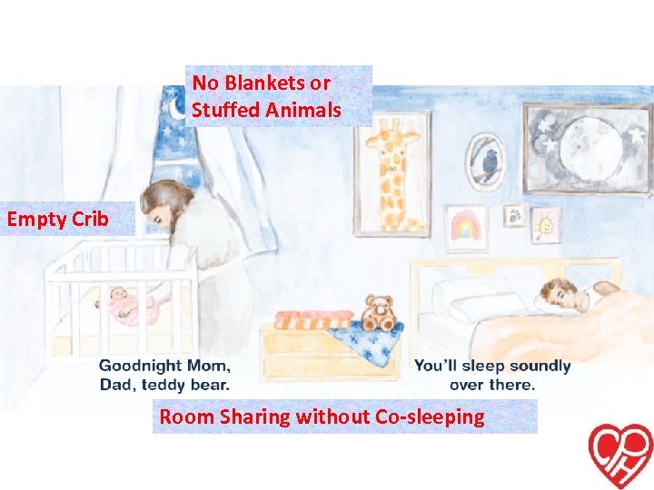 No Blankets or Stuffed Animals Empty Crib Room Sharing without Co-sleeping 