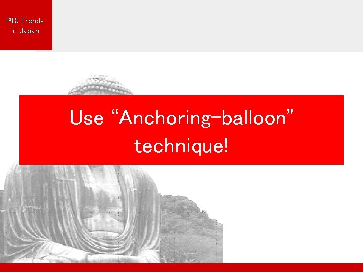 PCI Trends in Japan Use “Anchoring-balloon” technique! 