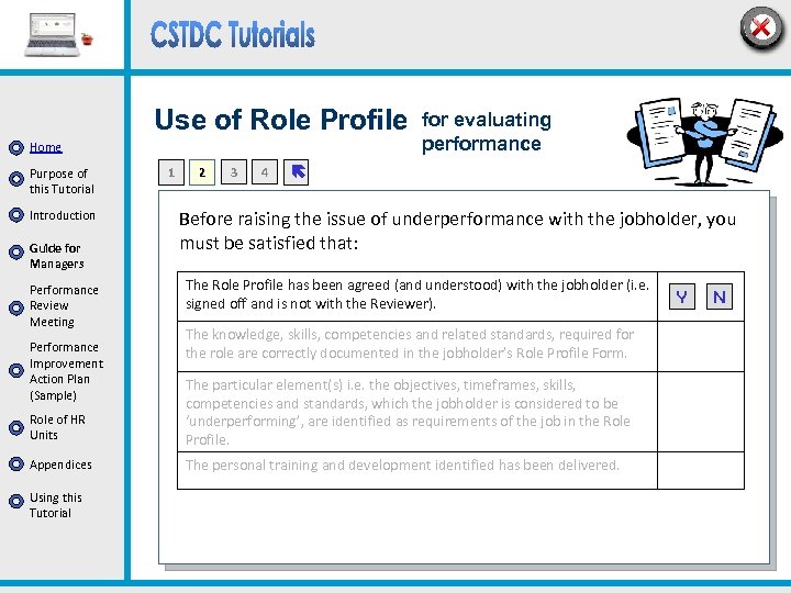Use of Role Profile Home Purpose of this Tutorial Introduction Guide for Managers Performance