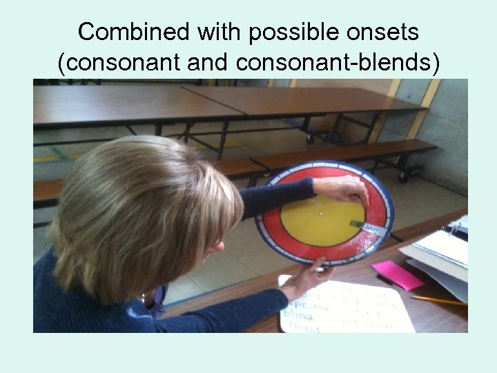 Combined with possible onsets (consonant and consonant-blends) 