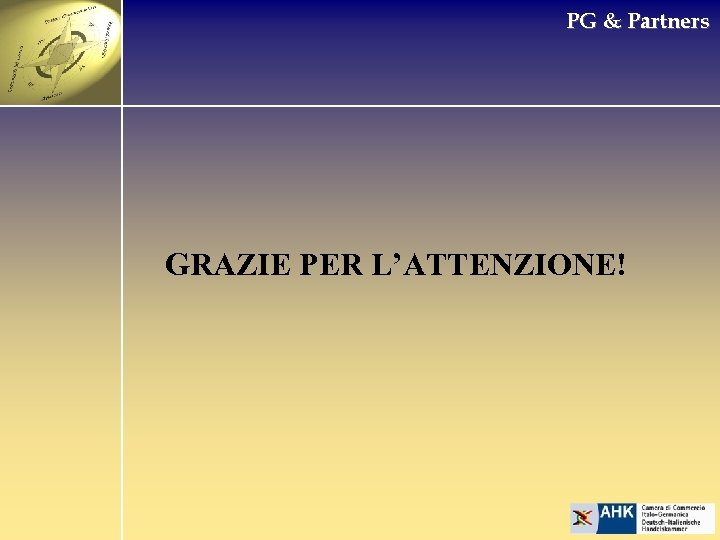 PG & Partners GRAZIE PER L’ATTENZIONE! 